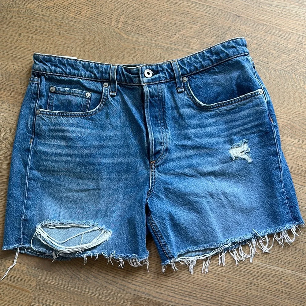 rag & bone Rosa Mid Denim Jean Shorts - Picture 2 of 4